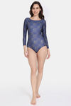 Zelocity Padded Maillot With Zipper - Medieval Blue — thumbnail 4
